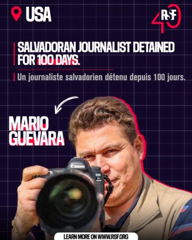 Arrested on June 14, 2025, Mario Guevara was livestreaming a protest against immigration raids in the state of Georgia. He was taken into custody and charged with three misdemeanors: unlawful assembly, obstruction, and being a pedestrian on the roadway.

Improper arrests of journalists covering protests are unfortunately common in the United States, but the journalist in question is almost always quickly released. 

Two days after his arrest, a judge ordered him to be released on bond, but instead of releasing him, the Gwinnett County Sheriff’s Office transferred him to Immigration and Customs Enforcement (ICE), who have claimed — without providing public evidence — that Guevara is in the country illegally. All criminal charges against the journalist have been dismissed since July 10, yet he remains in detention.

His detention sends a chilling message of intimidation to all international journalists working in the United States. We demand Mario Guevara’s immediate release.
–
Arrêté le 14 juin 2025, Mario Guevara diffusait en direct sur les réseaux sociaux de son propre média, “MG News”, une manifestation contre les raids des services d’immigration dans l’État de Géorgie. 
Il a été placé en garde à vue et inculpé de trois délits : rassemblement illégal, obstruction et passage piéton sur la chaussée. 

Les arrestations abusives de journalistes couvrant des manifestations sont malheureusement fréquentes aux #ÉtatsUnis, mais ils sont presque toujours libérés rapidement. Deux jours après son arrestation, un juge a ordonné la libération sous caution du journaliste. 

Cependant, au lieu de le libérer, le bureau du shérif du comté de Gwinnett l'a transféré aux services de l'immigration et des douanes (ICE), qui ont affirmé – sans fournir de preuves publiques – que le journaliste se trouvait illégalement aux États-Unis. Toutes les accusations criminelles contre le journaliste ont été abandonnées depuis le 10 juillet, et pourtant il croupit toujours en détention.

Sa détention envoie un message d'intimidation terrifiant à tous les journalistes internationaux travaillant aux États-Unis. Nous exigeons la libération immédiate de Mario Guevara.