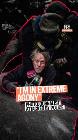 Journalism is not a crime, but the Trump administration keeps treating it like one.

Freelance photographer @john_abernathy_ was documenting a protest outside the Whipple Federal Building in Minneapolis, a site of consistent protest against Immigration and Customs Enforcement (ICE). Federal agents began to push back protesters, and violently tackled and peppersprayed Abernathy before detaining him. 

The frequency and intensity of attacks by ICE and other federal agents on the news media are too consistent to be anything other than policy. This dramatic turn for the United States Department of Justice signals a dangerous new direction for the government — a heightened disrespect of the First Amendment and a troubling sign for American democracy.
–
Le journalisme n’est pas un crime, mais l’administration Trump continue de le traiter comme tel.
Le photographe indépendant John Abernathy couvrait une manifestation devant le Whipple Federal Building à Minneapolis, un lieu où se déroulent régulièrement des manifestations contre l’Immigration and Customs Enforcement (ICE). Les agents fédéraux ont commencé à repousser les manifestants, puis ont violemment plaqué au sol et aspergé de spray au poivre John Abernathy avant de l’arrêter. 
La fréquence et l’intensité des attaques menées par l’ICE et d’autres agents fédéraux contre les médias d’information sont trop régulières pour ne pas relever d’une politique délibérée. Ce revirement spectaculaire du ministère américain de la Justice annonce une nouvelle orientation dangereuse pour le gouvernement, marquée par un mépris accru du premier amendement et un signe inquiétant pour la démocratie américaine. 📸: @just1dudewithacamera