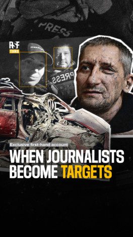 When journalists become targets — Oleksandr Kolytchev’s account of reporting in Ukraine

“It was at home that the drone found us.”
Ukrainian reporters Alyona Hramova and Yevhen Karmazin were killed by a Russian drone strike in eastern Ukraine on 23 October 2025. Their colleague, Oleksandr Kolychev, who was seriously injured in the attack, has spoken out for the first time.
–
Journalistes ukrainiens, cibles de la guerre : le témoignage exclusif d’Oleksandr Kolytchev

“C’est chez nous que le drone nous a trouvé”
Les reporters ukrainiens Alyona Hramova et Yevhen Karmazine ont été tués par une frappe de drone russe dans l’est de l’Ukraine, le 23 octobre 2025. Leur collègue Oleksandr Kolytchev, présent avec eux pendant cette attaque est grièvement blessé, témoigne pour la première fois.
