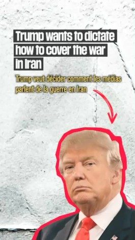 Trump continues to make good on his promise to act like a dictator this term. He and his FCC Chairman Brendan Carr threatened to revoke broadcast licenses for media that cover the Iran War in any way they don't like.

But his FCC threats are all bark and no bite: the FCC cannot revoke licenses over editorial decisions. Media leaders and journalists know better and should rebuff these latest threats.
—
Trump continue de tenir sa promesse de se comporter en dictateur pendant ce mandat. Il a menacé, avec le président de la FCC, Brendan Carr, de retirer la licence de diffusion aux médias qui couvrent la guerre en Iran d'une manière qui ne leur convient pas.
Les dirigeants des médias et les journalistes savent parfaitement à quoi s’en tenir et doivent rejeter ces menaces.