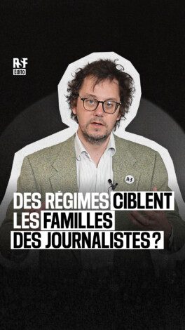 #RSFEditorial: Why Do Regimes Target Journalists’ Families?

Threats, arrests, kidnappings, raids, administrative pressure and sexual blackmail — in many countries, this is what the families of persecuted journalists are subjected to by authorities in order to maintain pressure on — and silence — journalists.

These despicable tactics have been documented in several countries including Iran, China, Azerbaijan, El Salvador and the occupied territories of Ukraine and aimed at journalists living in the country and in exile. These despicable acts of repression are acts of terror.

–

#EditoRSF : Pourquoi les régimes ciblent-ils les familles des journalistes ? 

Menaces, arrestations, enlèvements, perquisitions, pressions administratives ou chantage sexuel… Dans de nombreux pays, les autorités s’en prennent aux proches de journalistes pour faire pression sur eux. 

Les proches des journalistes sont terrorisés pour les réduire au silence. Ces pressions ignobles s’observent dans plusieurs pays : en Iran, en Chine, en Azerbaïdjan, au Salvador, ou encore dans les territoires ukrainiens occupés ; que les journalistes travaillent sur le territoire ou en exil. Ces stratégies de répression infâme sont des méthodes de terreur.