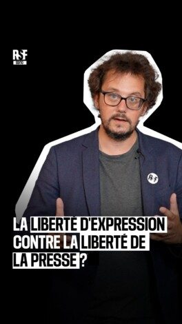 Liberté d’expression ou liberté de la presse : faut-il choisir ?

Dans son nouvel Édito, @thibautbruttin, directeur général de RSF, revient sur la distinction entre ces deux concepts et sur les risques de leur confusion dans le débat public. Aux États-Unis, en Europe et ailleurs dans le monde, le “free speech” s’impose comme la loi du plus fort. La défense d’une liberté d’expression « à tout crin » peut-elle fragiliser le journalisme et, avec lui, le droit des citoyens à une information libre et indépendante ? 

À l’occasion de la sortie, le 25 septembre aux éditions du Seuil, de son nouveau livre “La liberté d’expression contre la liberté de la presse”, il alerte sur les pressions politiques, économiques et idéologiques qui peuvent peser sur les médias et les journalistes, et appelle à défendre simultanément la liberté d’expression et la liberté de la presse.

100 % des droits du livre seront reversés à Reporters sans frontières.  ———  Freedom of expression or press freedom: do we have to choose?

In his latest editorial, Thibaut Bruttin, director general of Reporters Without Borders (RSF), explores the distinction between these two concepts and the risks of conflating them in public debate. In the United States, Europe and elsewhere around the world, “free speech” is increasingly becoming a law of the strongest. Can an uncompromising defence of freedom of expression undermine journalism and, with it, citizens’ right to free and independent information?

On the occasion of the publication, on 25 September by Seuil, of his new book, “Freedom of Expression vs. Press Freedom”, which explores these two fundamental concepts, he warns of the political, economic and ideological pressures that can weigh on media outlets and journalists, and calls for both freedom of expression and press freedom to be defended simultaneously.

100% of the royalties from the book will be donated to Reporters Without Borders.
 
