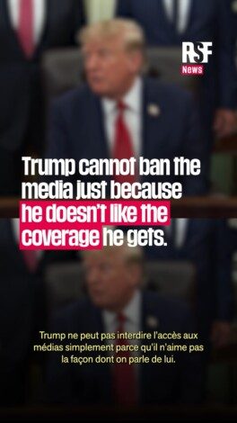 On September 18, Trump announced that CNN, MS NOW and Politico would be barred from the White House, baselessly accusing the outlets of publishing “fiction and lies”. 

The following day, journalists from all three organizations were denied entry to the White House complex and had their press credentials confiscated.

Trump cannot ban the media just because he doesn’t like the coverage he gets. 

RSF stands with CNN, MS NOW and Politico in their legal challenge to this ban and calls for their White House access to be immediately restored.

Learn more at rsf.org or in the link in bio.
–
Le 18 septembre, Donald Trump a annoncé que CNN, MS NOW et Politico seraient interdits d’accès à la Maison-Blanche, les accusant sans fondement de publier des “inventions et des mensonges”. 

Le lendemain, les journalistes des trois rédactions se sont vu refuser l’entrée de la Maison-Blanche et leurs accréditations de presse leur ont été retirées.

Donald Trump ne peut pas interdire l’accès aux médias simplement parce qu’il n’aime pas la façon dont on parle de lui. 
RSF soutient CNN, MS NOW et Politico dans leur recours contre cette interdiction et demande que leur accès soit immédiatement rétabli.

En savoir plus sur rsf.org dans le lien en bio 🔗